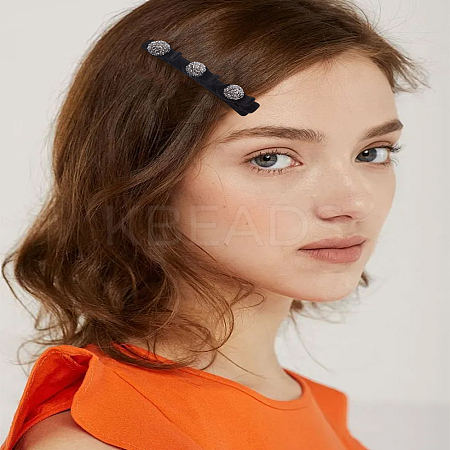 2Pcs PP and Velvet and Resin Alligator Hair Clips for Women Girls PHAR-LP0003-006B-1