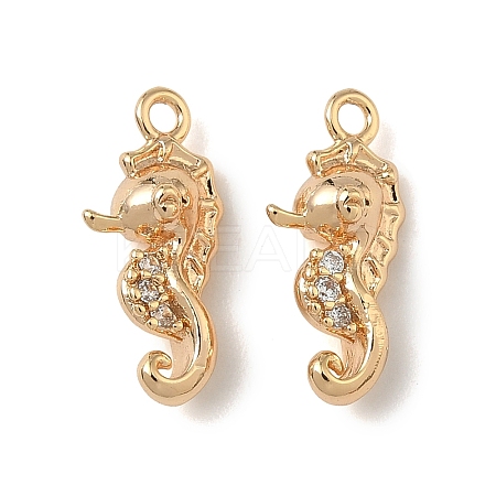 Ocean Style Brass Micro Pave Cubic Zirconia Pendants KK-A280-01A-G-1