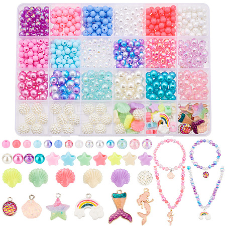 DIY Mermaid Theme Jewelry Making Finding Kit DIY-PH0021-12-1
