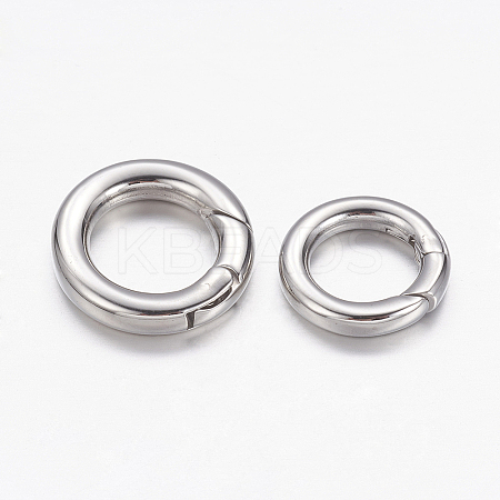 Tarnish Resistant 304 Stainless Steel Spring Gate Rings LS-STAS-D070-01P-2-1