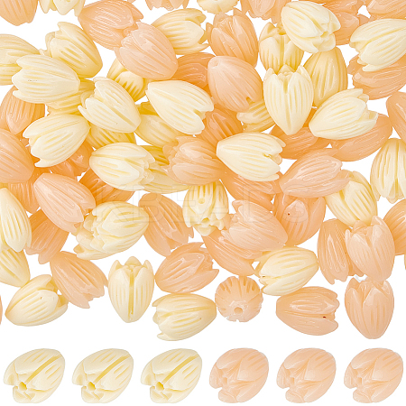 100Pcs 2 Colors Dyed Synthetic Coral Beads CORA-SP0001-02A-1