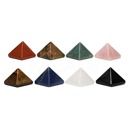Natural Mixed Gemstone Orgonite Pyramid Display Decorations G-C186-09-1