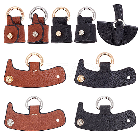 8Pcs 4 Colors PU Leather Undamaged Bag Triangle Buckle Connector FIND-WR0010-76-1