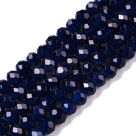 Baking Paint Imitation Jade Glass Bead Strands DGLA-A034-J4mm-A39-1