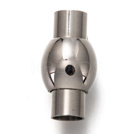 Tarnish Resistant 304 Stainless Steel Magnetic Clasps with Glue-in Ends STAS-L254-001B-P-1