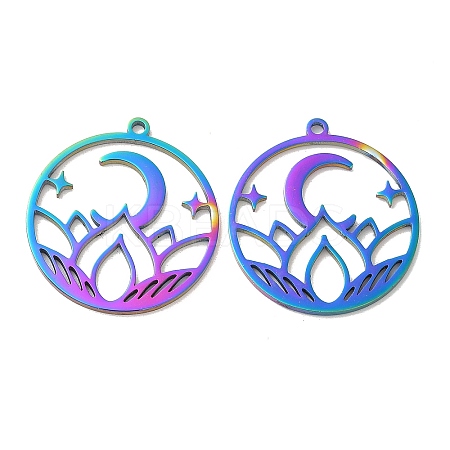 Ion Plating(IP) 304 Stainless Steel Pendants STAS-L020-024RC-1