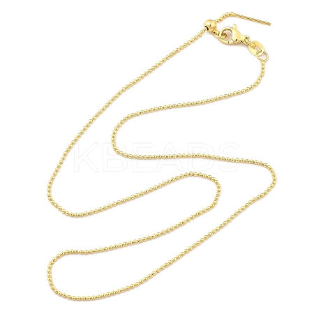 Adjustable Slider Brass Ball Chain Necklaces for Men Women NJEW-G160-13G-1