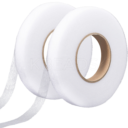 2 Rolls 2 Colors Non-woven Fabric Polyamide Double-sided Hot Melt Adhesive Film DIY-GF0009-34B-1