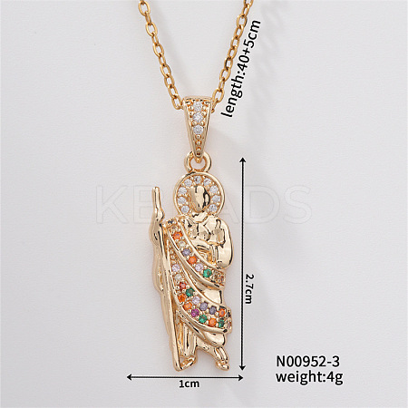 Vintage Diamond-Encrusted Pendant Necklace with Unique and Stylish Design IQ5597-3-1