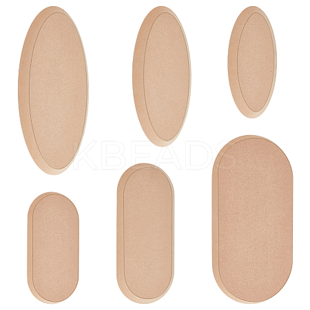 6Pcs 6 Styles Oval MDF Wood Pottery Tools DIY-OC0014-67-1