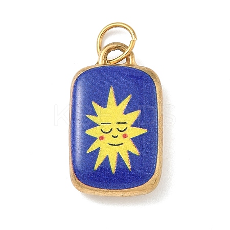Printing 304 Stainless Steel Pendants STAS-D206-01A-G-1