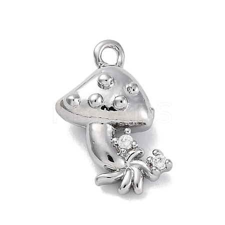 Brass Micro Pave Cubic Zirconia Pendants KK-D288-06P-1