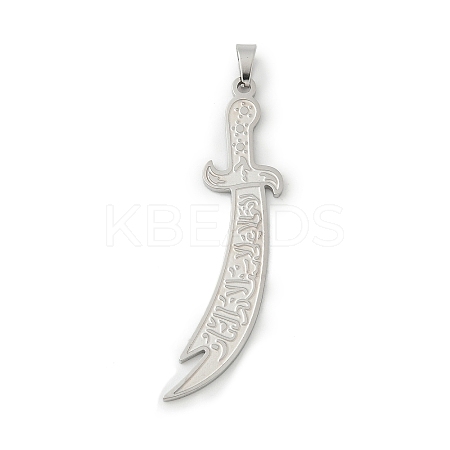 304 Stainless Steel Big Pendants LS-STAS-F326-20P-1