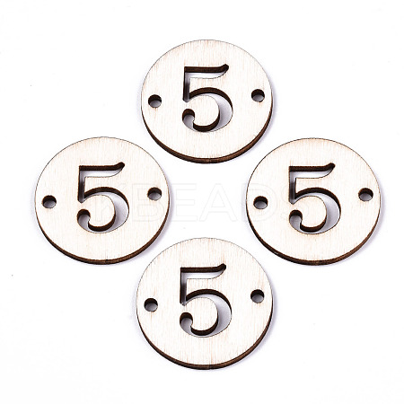 Unfinished Natural Poplar Wood Links Connectors WOOD-S045-138B-5-1