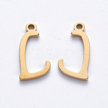 PVD Vacuum Plating 201 Stainless Steel Charms LS-STAS-R105-L-G-1