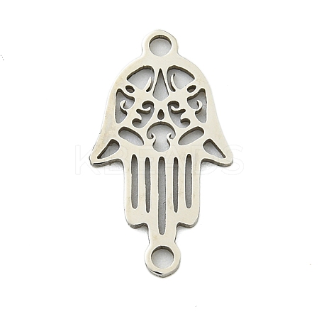 Non-Tarnish 201 Stainless Steel Hollow Connector Charms STAS-M015-16P-1