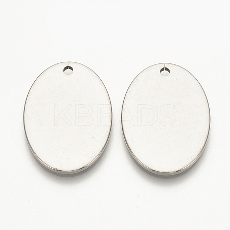 Tarnish Resistant 201 Stainless Steel Stamping Blank Tag Pendants STAS-S076-05-1