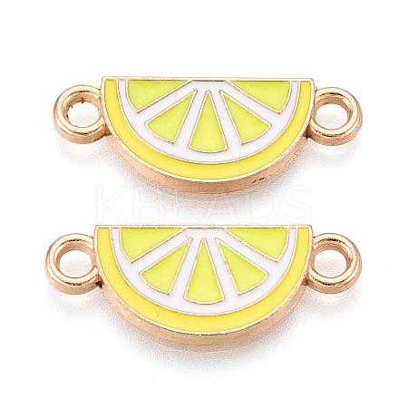 Alloy Enamel Fruit Connector Charms PALLOY-N181-09KCG-1