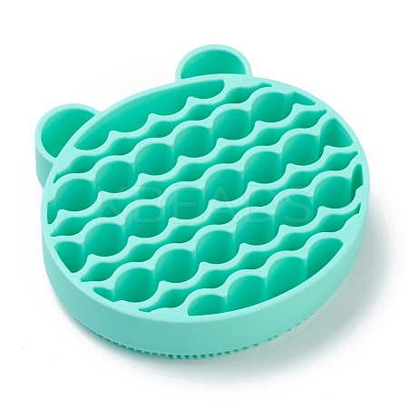 Silicone Makeup Cleaning Brush Scrubber Mat Portable Washing Tool MRMJ-H002-01D-1