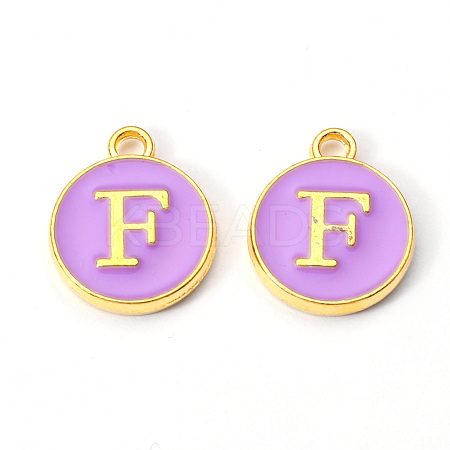 Golden Plated Alloy Enamel Charms X-ENAM-S118-10F-1
