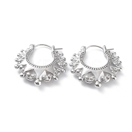 Non-Tarnish 304 Stainless Steel Hoop Earrings EJEW-H115-36P-1