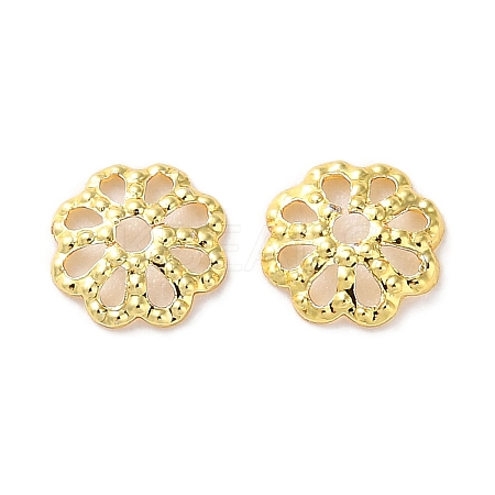Rack Plating Brass Bead Caps KK-F090-21G-01-1