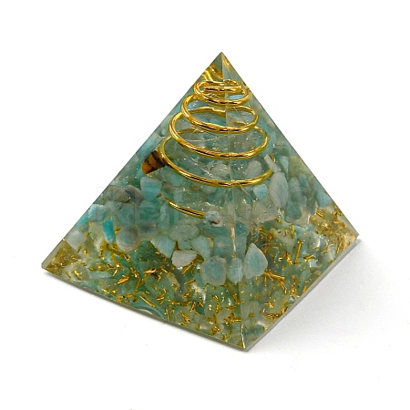 Orgonite Pyramid Resin Display Decorations G-PW0005-05M-1