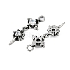 316 Surgical Stainless Steel Micro Pave Cubic Zirconia Pendants X-STAS-G349-03AS-02-2