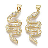 Brass Micro Pave Cubic Zirconia Pendants X-ZIRC-S067-038-NF-2