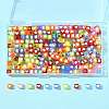 350Pcs 7 Colors Spray Painted Transparent Acrylic Beads OACR-FS0002-52-7