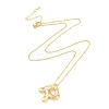 Brass Micro Pave Clear Cubic Zirconia Pendant Necklaces NJEW-Z038-01G-R-1