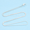 Brass Round Snake Chain Necklace with Lobster Claw Clasps MAK-ZX002-01D-S-1