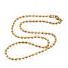 3MM 304 Stainless Steel Ball Chain Necklaces for Women NJEW-B134-09B-G-3