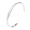 Non-Tarnish 304 Stainless Steel Open Cuff Plain Bangles BJEW-H591-01P-01-1