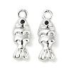 Brass Micro Pave Cubic Zirconia Pendants KK-U045-14S-1