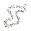 304 Stainless Steel Teardrop Link Chain Necklaces NJEW-D333-03P-4
