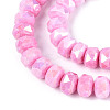 Anti-Tarnish Electroplate Glass Beads Strands GLAA-T025-8mm-11F-3