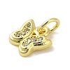 Real 18K Gold Plated Brass Pave Cubic Zirconia Pendants KK-M283-10C-01-2