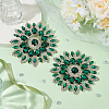 2Pcs Alloy with Rhinestone Handicraft Beading Appliques AJEW-FG0004-29B-5