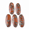 Assembled Synthetic Pyrite and Red Jasper Big Pendants G-N330-004-1