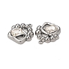 Rack Plating Alloy Glass Pendants PALLOY-P291-15B-01-3