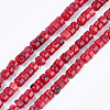 Synthetic Coral Beaded Two-Tiered  Necklaces NJEW-S414-28-2