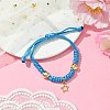 Heart & Star Brass Charm Bracelets BJEW-JB10583-2