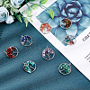8Pcs 8 Colors Gemstone Pendants G-SC0002-20P-4