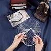 2Pcs 2 Colors Bridal Pearl Mesh Veil Cloth Hair Bands MRMJ-GF0001-50B-3