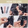 8 Bags 8 Colors Cowhide Purse Suspension Clasps Bag Strap Connector Fabric PURS-CL0001-04B-6