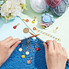 Locking Stitch Markers and Beaded Link Knitting Row Counter Chains HJEW-AB00546-3