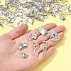 100Pcs 12 Styles Tibetan Style Zinc Alloy Pendants TIBEP-FS0001-39-8