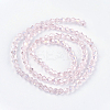 Transparent Electroplate Glass Beads Strands GLAA-F029-2mm-A26-2