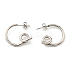 Non-Tarnish 304 Stainless Steel Twist Knot Stud Earrings for Women EJEW-F319-09P-2